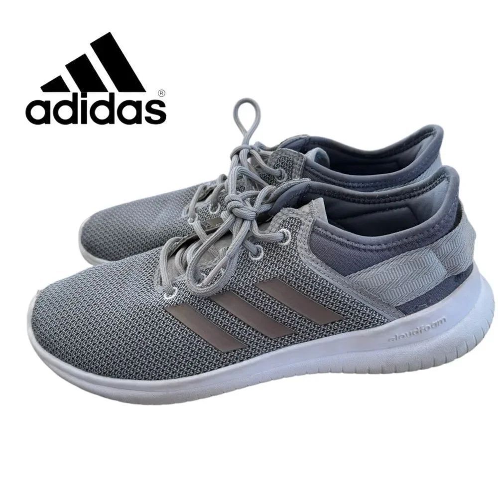 Adidas Women's Cloudfoam QT Flex Grey Running Shoes Sneakers 8.5